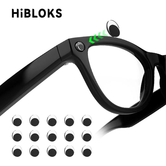 HIBLOKS LED Light Blocking Stickers – Compatible with Ray-Ban & Oakley Meta Smart Glasses (Wayfarer, Skyler, Headliner Gen 2, HSTN)