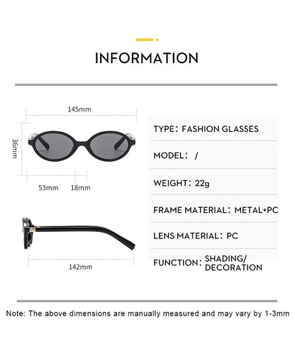 Vintage Oval Sunglasses – Luxury Designer Anti-Blue Light Glasses, Fashion Retro Eyewear for Women & Men, Leopard Frame