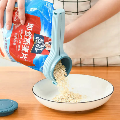 1PC Reusable Bag Clip with Cap Type Spray Nozzle - Kitchen Mini Sealer for Fresh Food Storage, Moisture-Proof, and Sealing