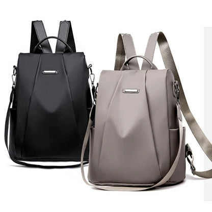 Multi-Functional Women's Nylon Backpack - Waterproof, Lightweight, Large Capacity with Detachable Shoulder Strap