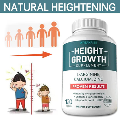 Calcium & Vitamin D3 Zinc Supplement — Promotes Bone Growth & Strength | Natural Height Support for Children