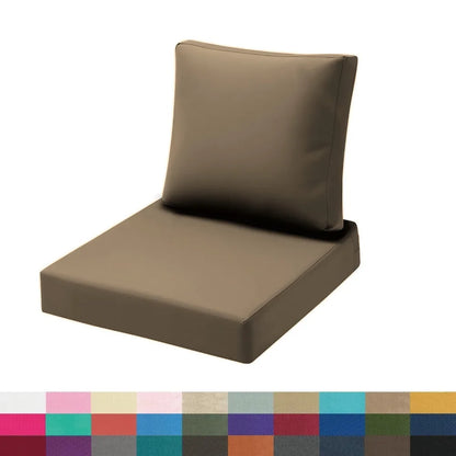 Custom Waterproof Seat & Back Cushion Set – Chair, Sofa & Bench Pads for Patio, Garden & Bay Window Comfort Decor