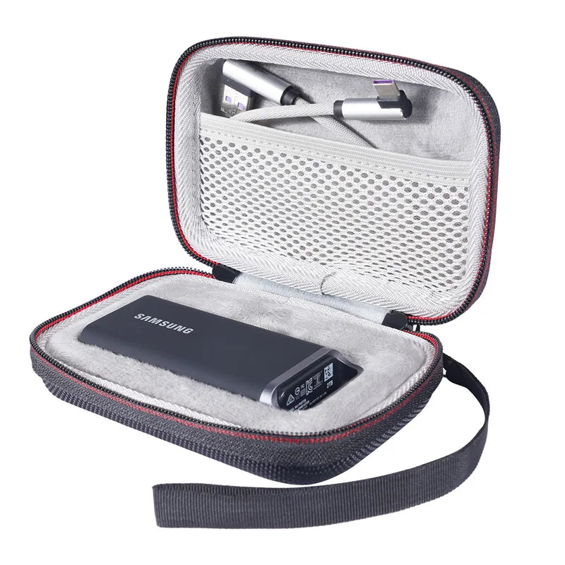 Portable SSD Travel Case - Shockproof Protective Storage Bag for Samsung T5 EVO External Solid State Drive
