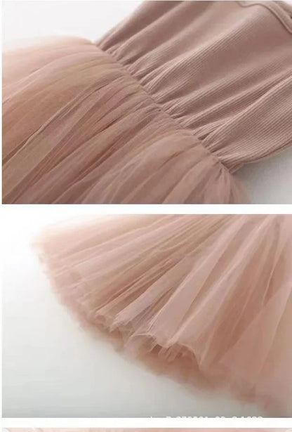 Disney Stitch Baby Girl Tulle Dress — Birthday Number 1-9 Party Skirt, Cute Summer White Dress for Kids