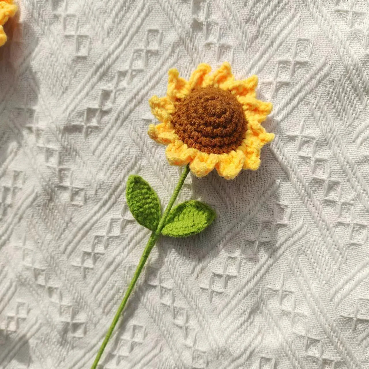 Finished Crochet Sunflower Bouquet – Handmade Artificial Flowers, 2024 Mother's Day Gift, Home & Room Decor