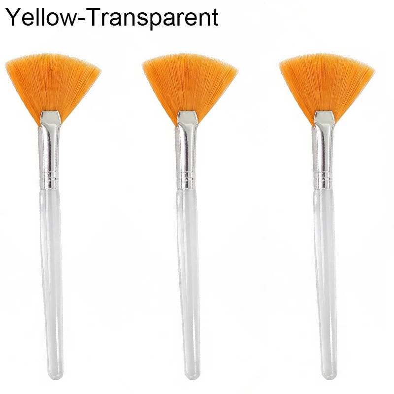 Facial Mask Applicator Brushes - Soft Fan-Shaped Flat Head Cosmetic Brushes for Skincare and Beauty Tools