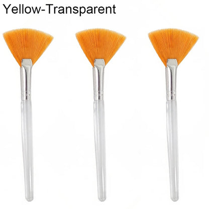 Facial Mask Applicator Brushes - Soft Fan-Shaped Flat Head Cosmetic Brushes for Skincare and Beauty Tools