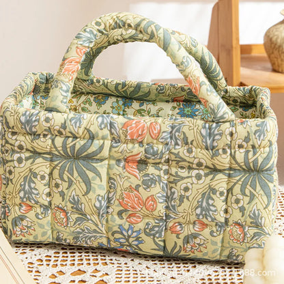 Foldable Cotton Storage Basket – Small Portable Home Organizer for Underwear, Toys, Cosmetics & Misc Items