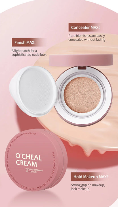 OCHEAL CC Cream Cushion Foundation – Long-Lasting Moisturizing Concealer & BB Cream for Face Makeup