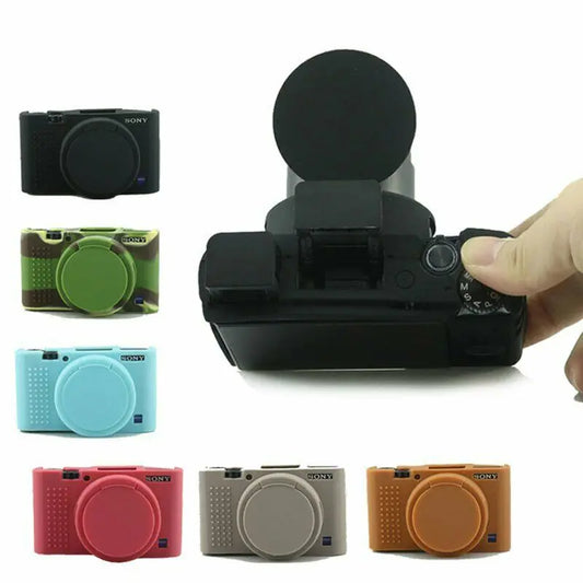 Sony RX100 ZV Series Silicone Camera Case - Soft Rubber Protective Body Cover Bag for RX100 III IV V VI VII ZV1 ZV-E10 Camera Protector