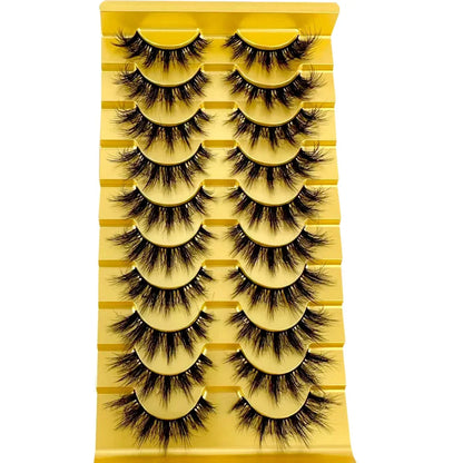 5/10 Pairs 3D Mink False Eyelashes – Wispy Handcrafted Full Strip Short Natural Lashes for Makeup
