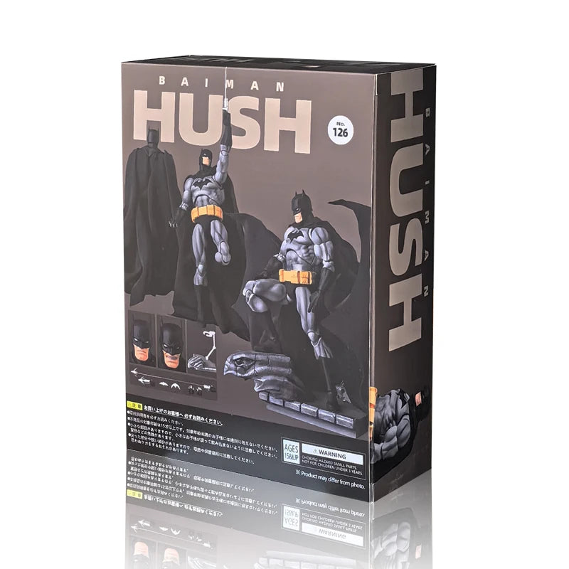 CT Toys Batman Mafex 126 Action Figure — DC Justice League Hush Dark Knight Collectible Toy Gift
