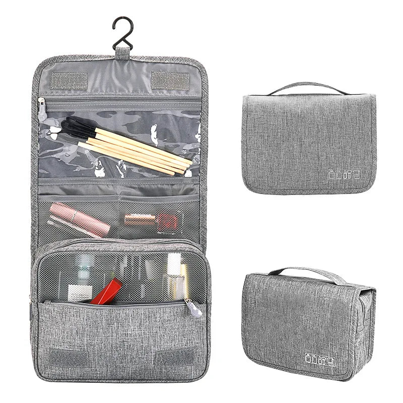 Oxford Fabric Business Portable Storage Bag - Waterproof Hanging Toiletries Organizer for Men and Women - Travel Cosmetic Wash Pouch