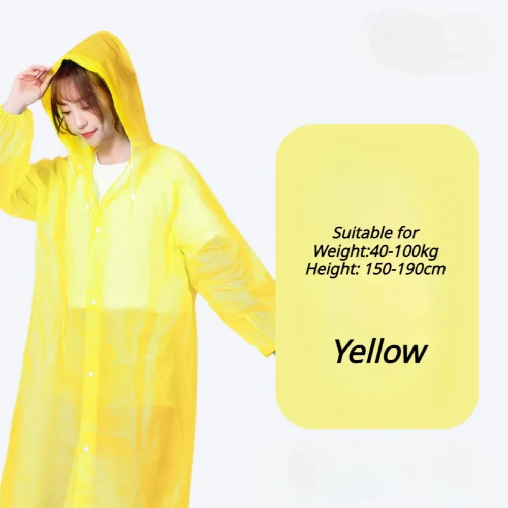 Waterproof Adult Raincoat – Lightweight, Portable, Reusable Poncho for Travel, Outdoor & Fashion Rainwear