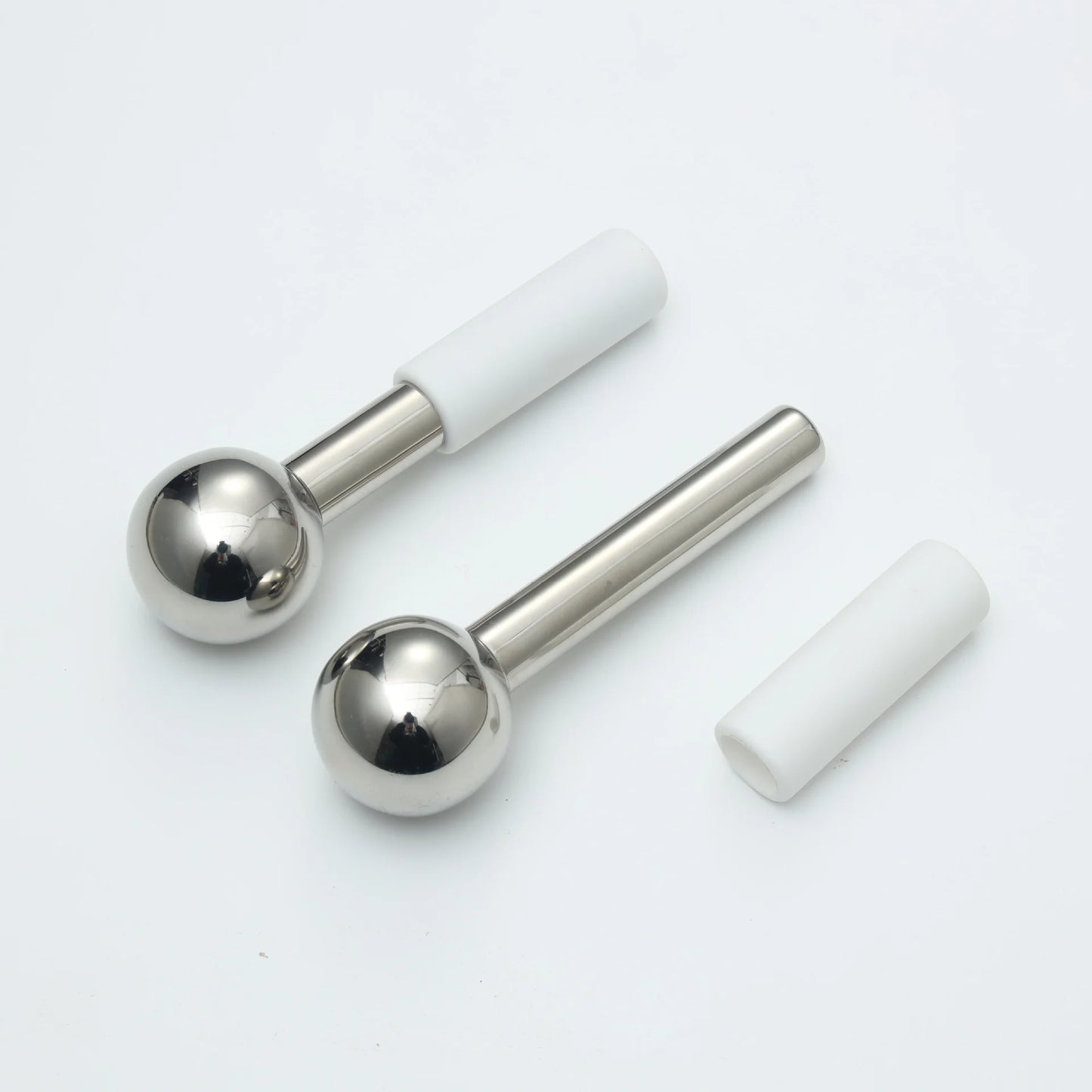 Mini 2pcs Stainless Steel Ice Globes – Cryo Sticks for Face & Eyes, Cold Roller for Puffiness, Wrinkles & Dark Circles