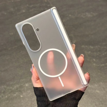 Samsung Galaxy Z Fold 4/5/6/7 Magnetic Matte Case - Ultra Thin Transparent Hinged Shockproof Cover