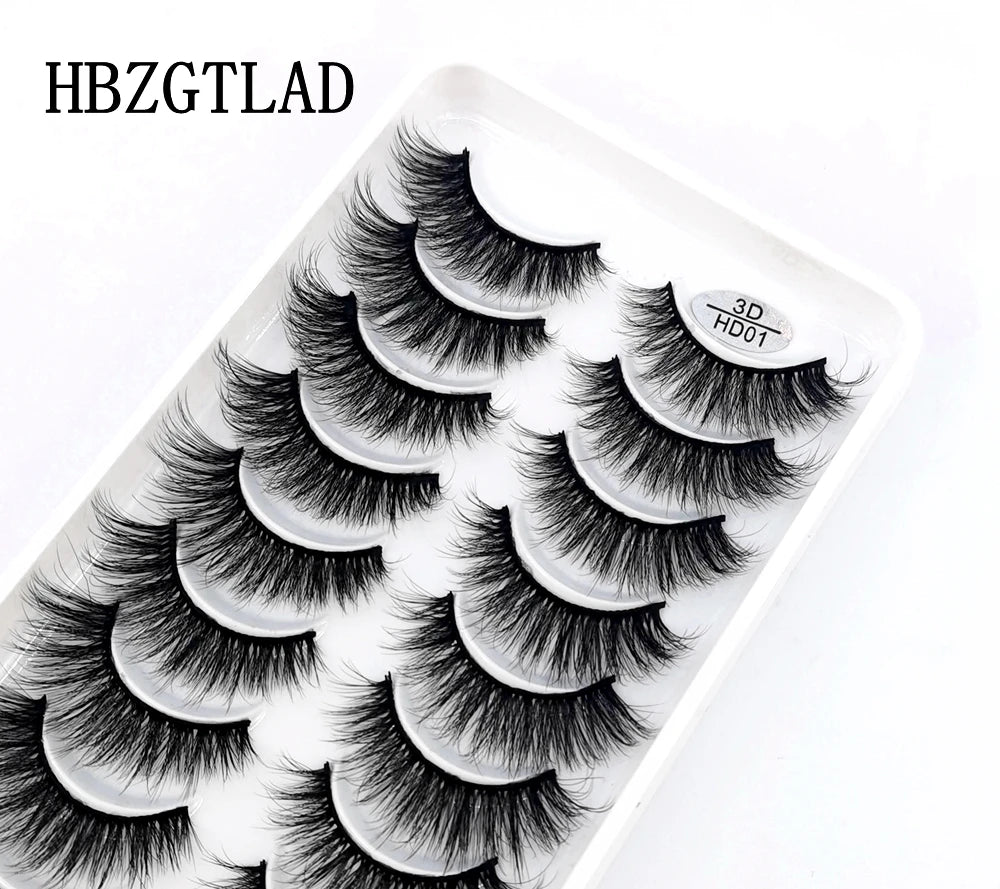 HBZGTLAD 10 Pairs 3D Faux Mink False Eyelashes – Natural Long Look Short Mink Lash Extensions for Makeup & Beauty