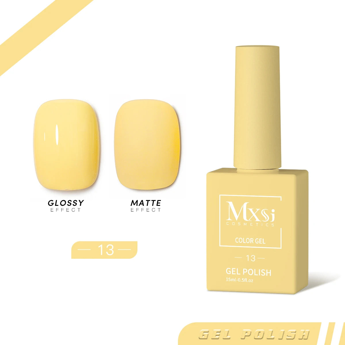 Mxsi 15ml Gel Nail Polish - Neon Brown, Royal Blue, Red, Green & Nude UV Gel Lacquer Colors for Nail Art