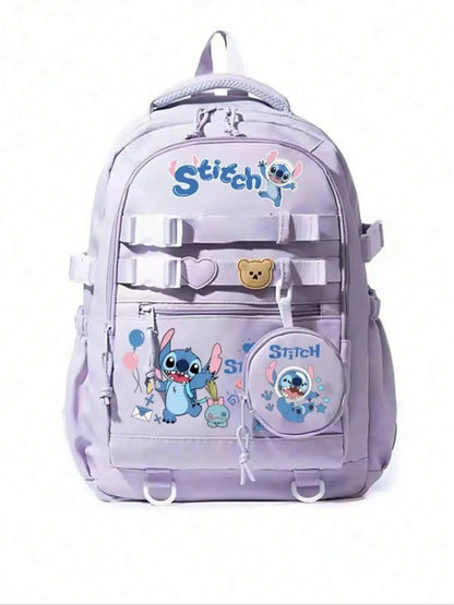 Disney Lilo & Stitch School Backpack – Large Capacity Travel Bag for Girls & Teens