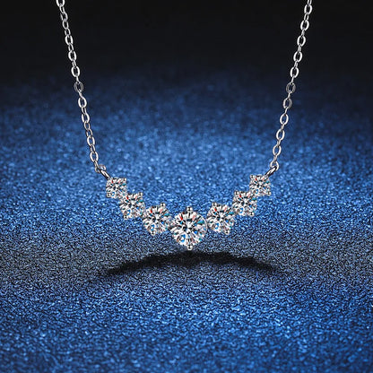 JoyceJelly Moissanite Necklace for Women - GRA Certified, 925 Sterling Silver, 18k White Gold Wedding Jewelry