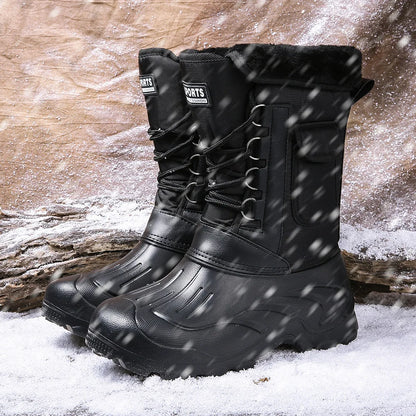 Men's Winter Snow Boots – Outdoor Fishing & Trekking Shoes, 2024 New Waterproof Sneakers for Walking and Outdoor Activities