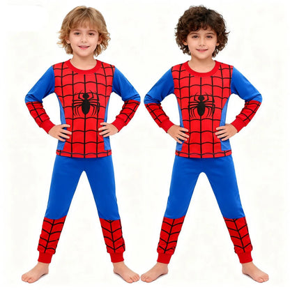 100% Cotton Boys Pajamas - Superhero Kids Sleepwear & Toddler Nightwear Set