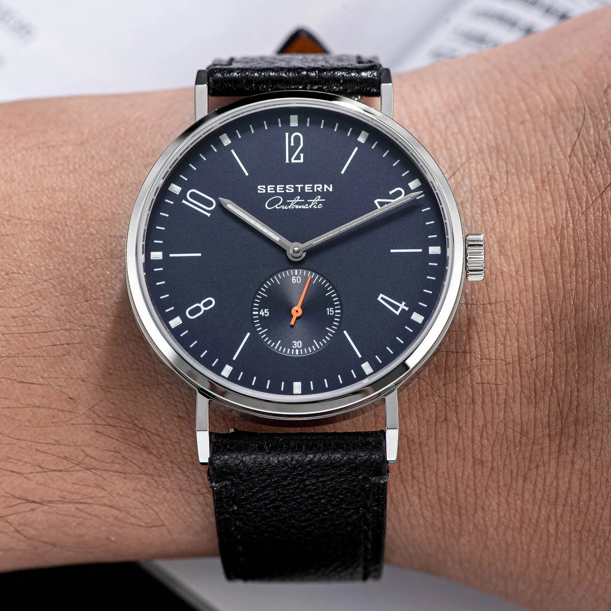 SEESTERN 2024 Men’s Automatic Watch — Ultra-Thin Luxury Business Wristwatch with ST1701 Movement, Fashion Casual Timepiece