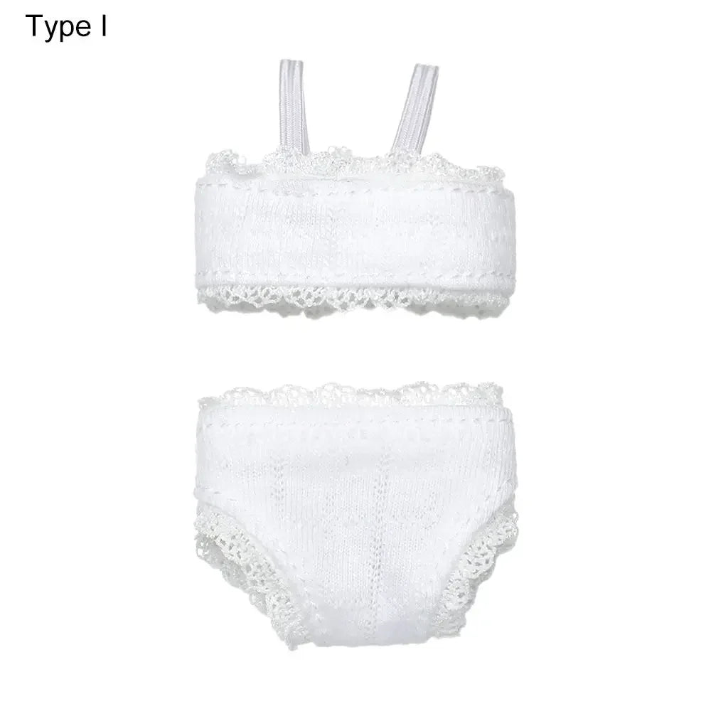 Soft Lace Underwear Set for 30CM 1/6 Dolls – Bra & Briefs for Blythe BJD Dollhouse Kids Toy