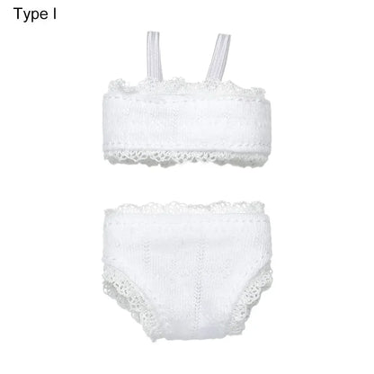 Soft Lace Underwear Set for 30CM 1/6 Dolls – Bra & Briefs for Blythe BJD Dollhouse Kids Toy