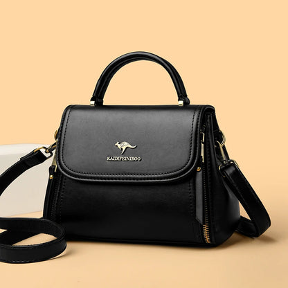 Luxury Women’s Leather Designer Handbag – High Quality Casual Tote Top-Handle Shoulder Messenger Bag