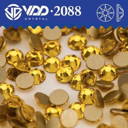 VDD AAAAA Crystal Flatback Rhinestones - SS16-SS30 16-Cut Gems for DIY Crafts & Nail Art Decoration
