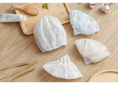 5PCS Waterproof Shower Caps – Women's Anti-Oil, Smoke, Hair Care, Dry Hair Cap for Household Bathing