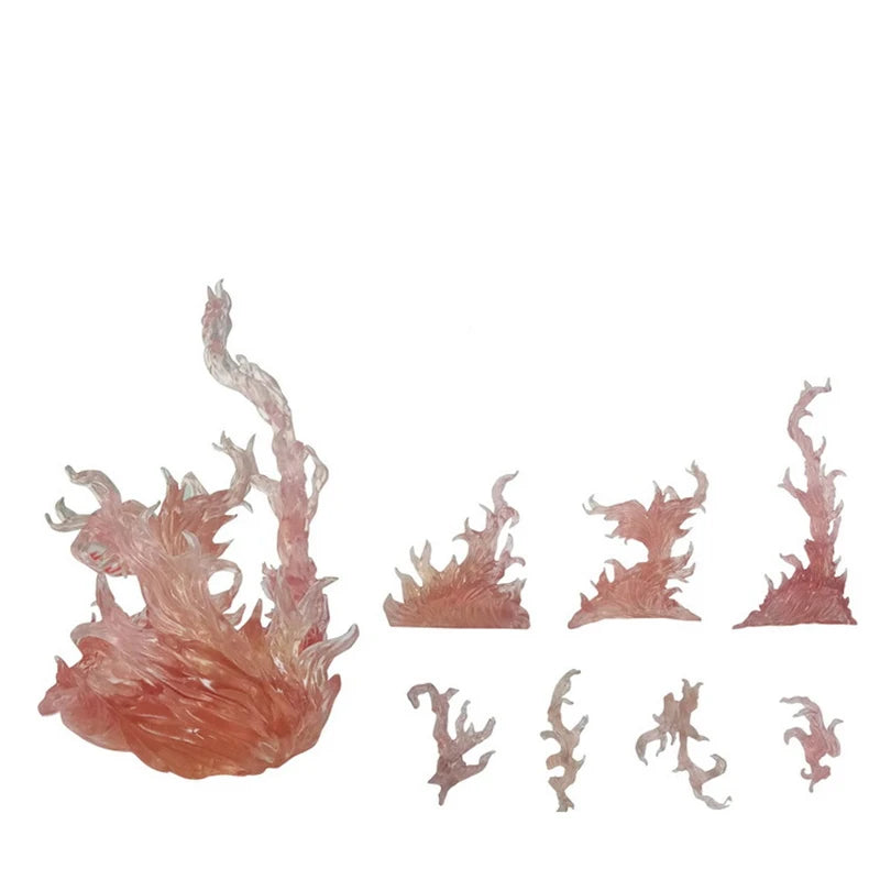 Ice & Whirlwind Flame Special Effects Scene — Luffy, Ace & Bakugou Action Figure Display Toys