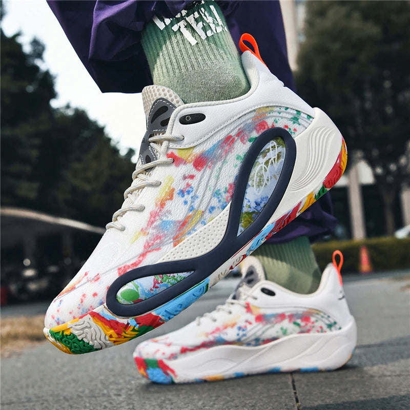 Men's & Women's Basketball Shoes - Breathable Non-Slip Athletic Sneakers with Cushioned Support for Running & Training