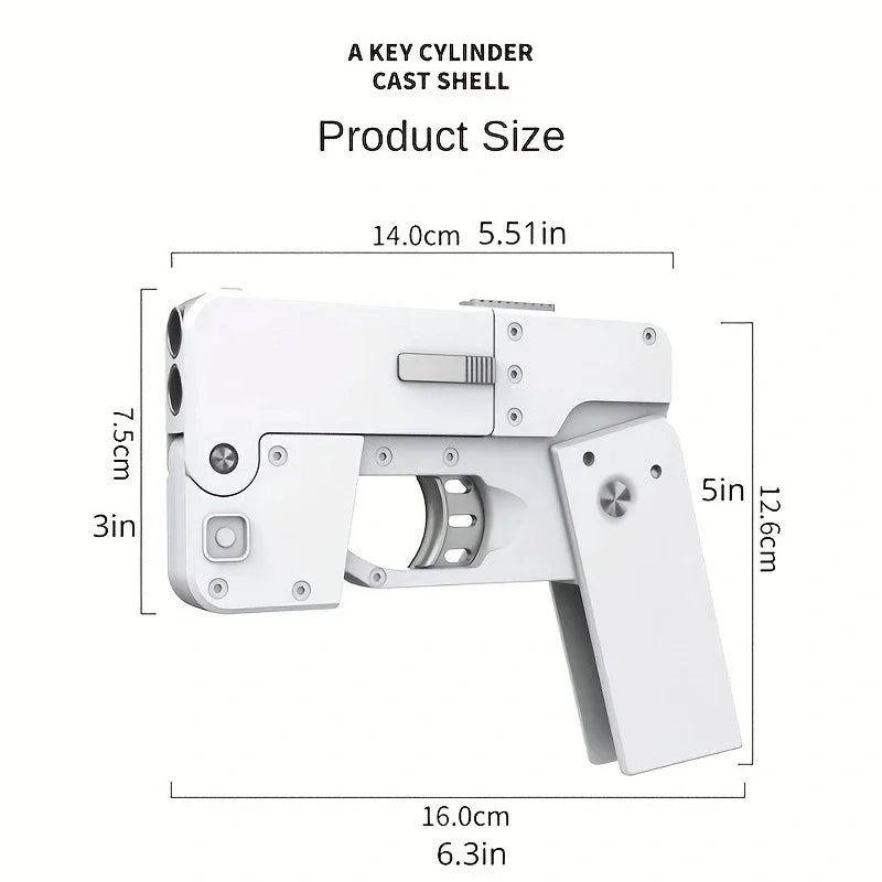 Foldable Mobile Phone Shaped Soft Bullet Gun Toy - Creative Pistol Toy for Kids and Adults