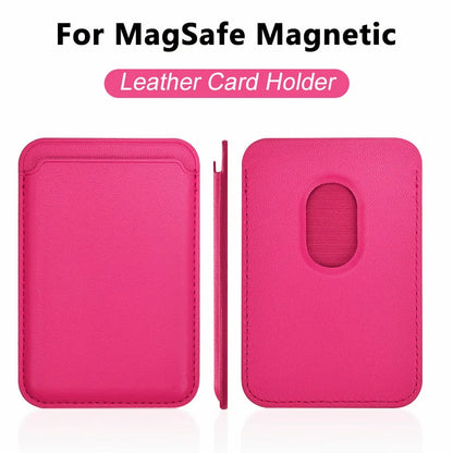 Luxury Magnetic Leather Wallet Case for iPhone 12–16 Pro Max — MagSafe Card Holder Phone Cover