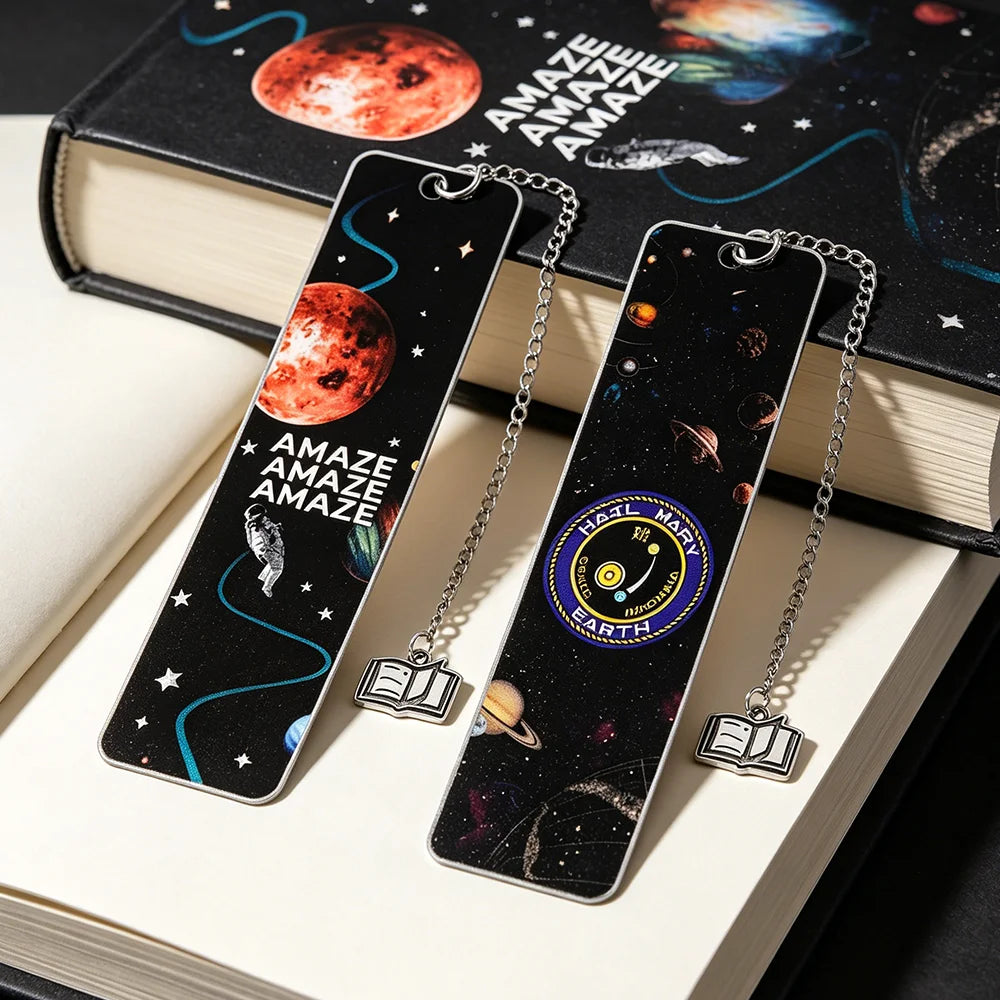 Project Hail Mary Double-Sided Bookmark - Sci-Fi Movie Collectible and Reading Accessory Gift for Book Lovers