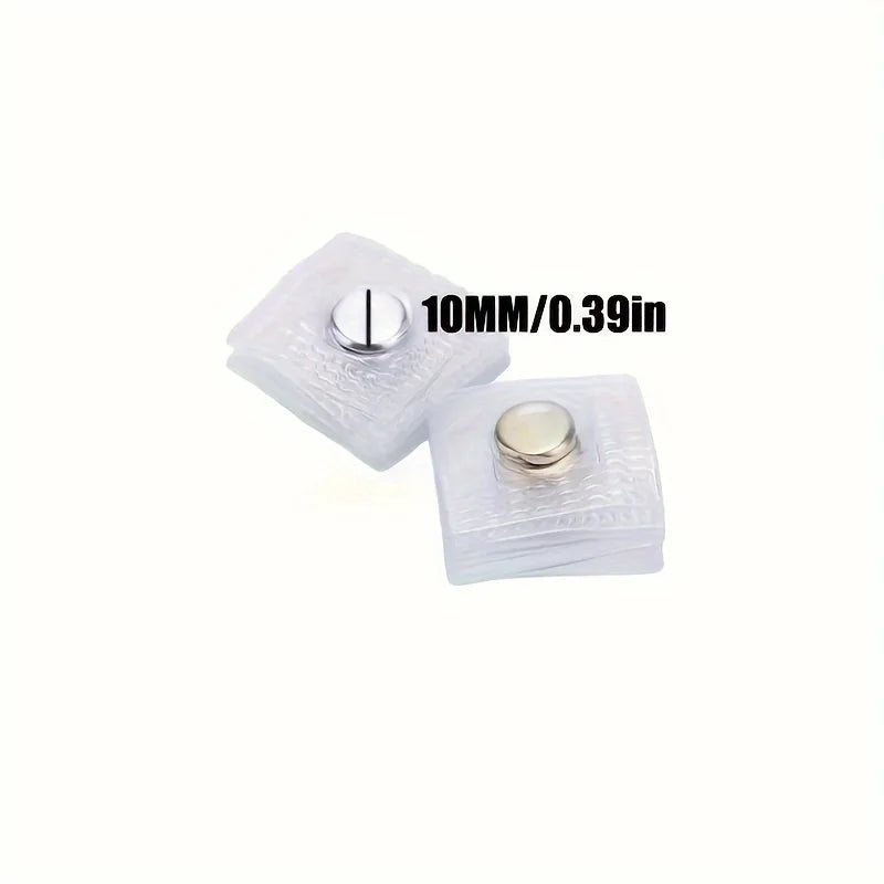 10-Pack Invisible Magnetic Snap Fasteners – 0.99cm Metal Sewing Buttons for Clothing, Bags & DIY Craft Repairs