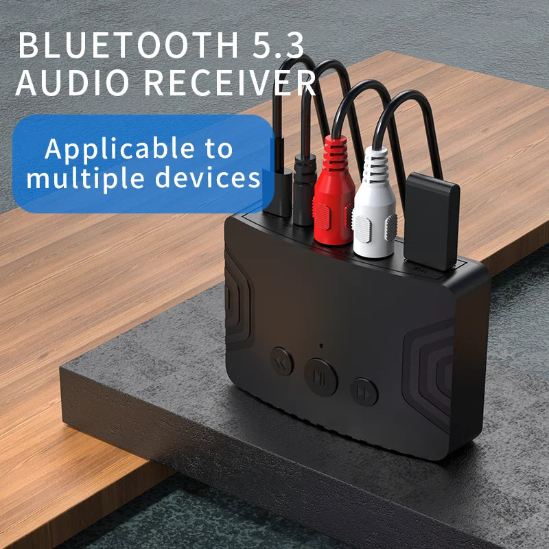 Bluetooth 5.3 Audio Receiver – 3.5mm AUX, RCA & USB Wireless Music Adapter for Car & Speaker