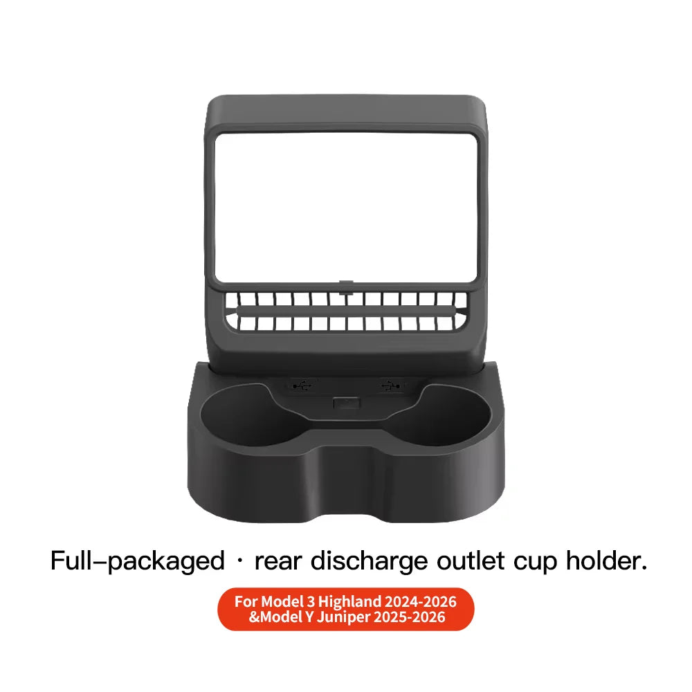 Tesla Model 3/Y Rear Center Console Vent Cover - Dust-Proof Interior Styling Accessory