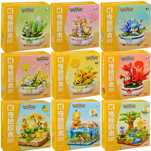 New Anime Pokémon DIY Building Block Toys – Pikachu, Sylveon, Togepi Cartoon Figures for Home Decoration