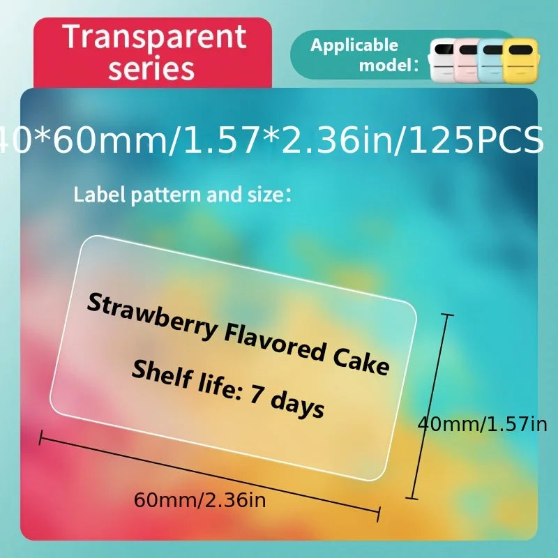 P50 Mini Portable Wireless Thermal Label Printer – Supports 12-50mm Colorful Thermal Paper