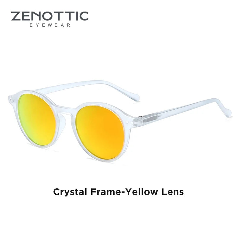 ZENOTTIC Retro Small Round Polarized Sunglasses – Vintage UV400 Shades for Men & Women
