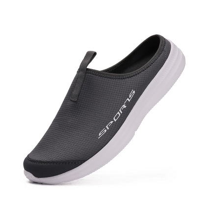 Men's Summer Half-Slip Shoes - Soft Sole Casual Flat Bottom Lightweight Sneakers