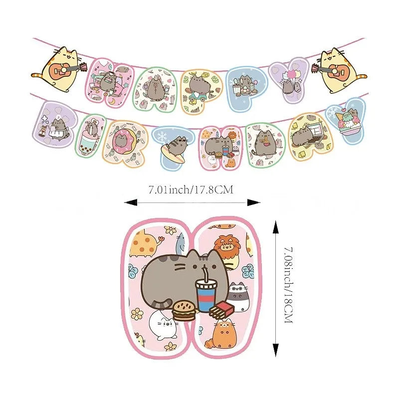 Pusheen Birthday Party Decorations - DIY Balloons, Cake Toppers, Backdrops, and Baby Shower Party Supplies