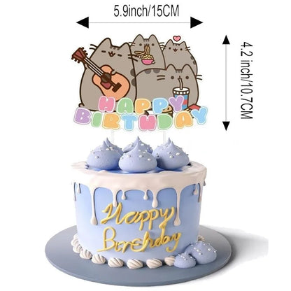 Pusheen Birthday Party Decorations - DIY Balloons, Cake Toppers, Backdrops, and Baby Shower Party Supplies