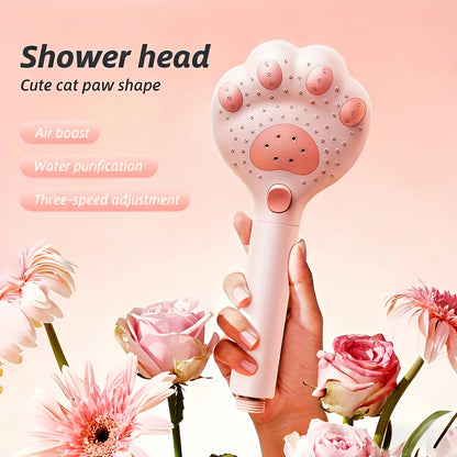High Pressure Cat Paw Shower Head - 3-Mode Adjustable Filter Water-Saving Bathroom Faucet