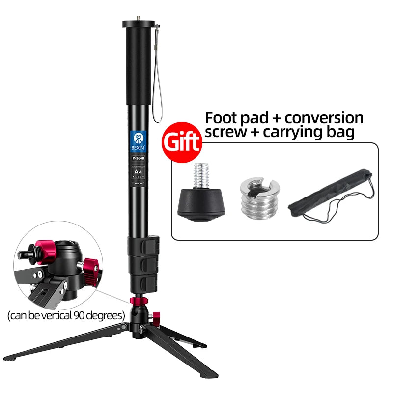 BEXIN Lightweight Aluminum Camera Monopod - DSLR Tripod Mount Adapter Support for Nikon Sony Cameras
