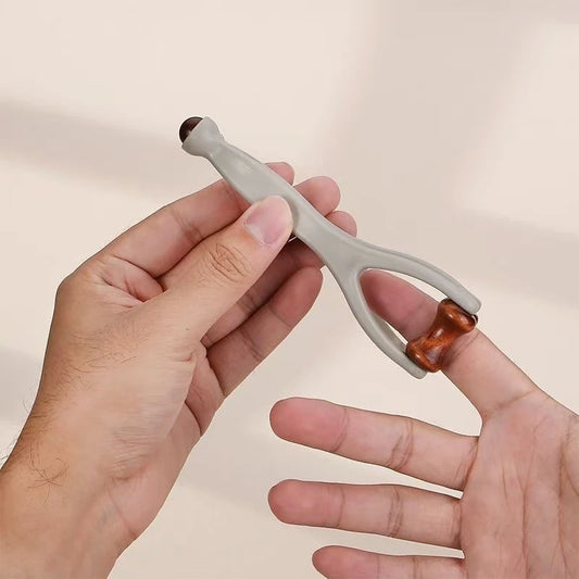 Finger & Hand Massager Roller Tool for Carpal Tunnel Relief – Wooden Acupressure Massage Device for Stress, Pain & Hand Discomfort Relief