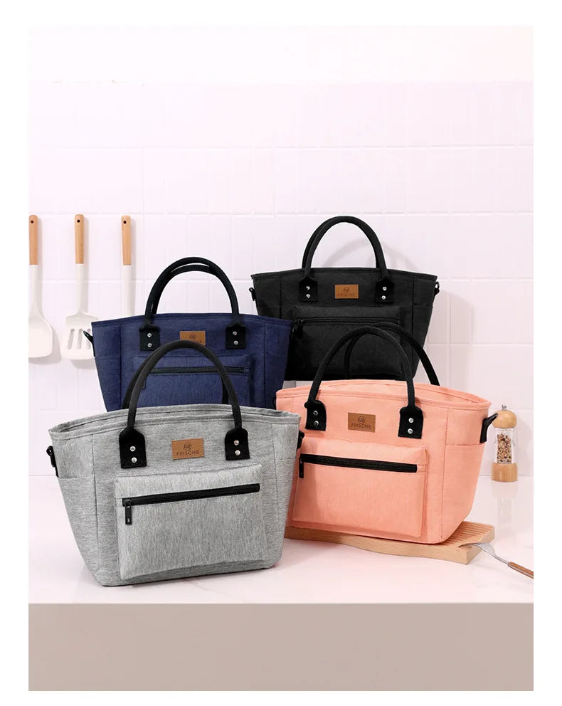 Portable Insulated Lunch Bag – Waterproof Picnic Lunch Box Tote for Office, Rice, and Meals